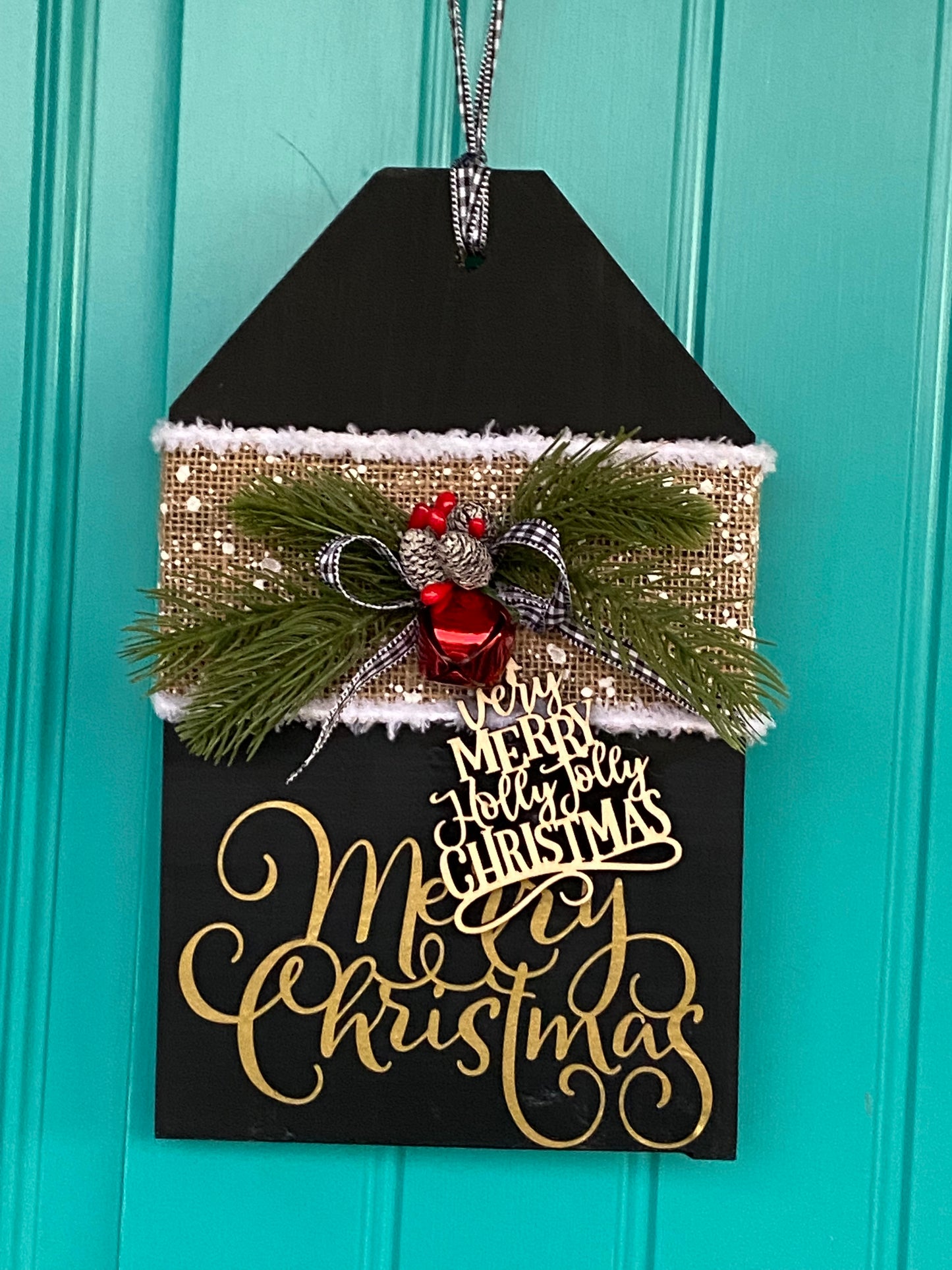 Merry Christmas Wooden Tag
