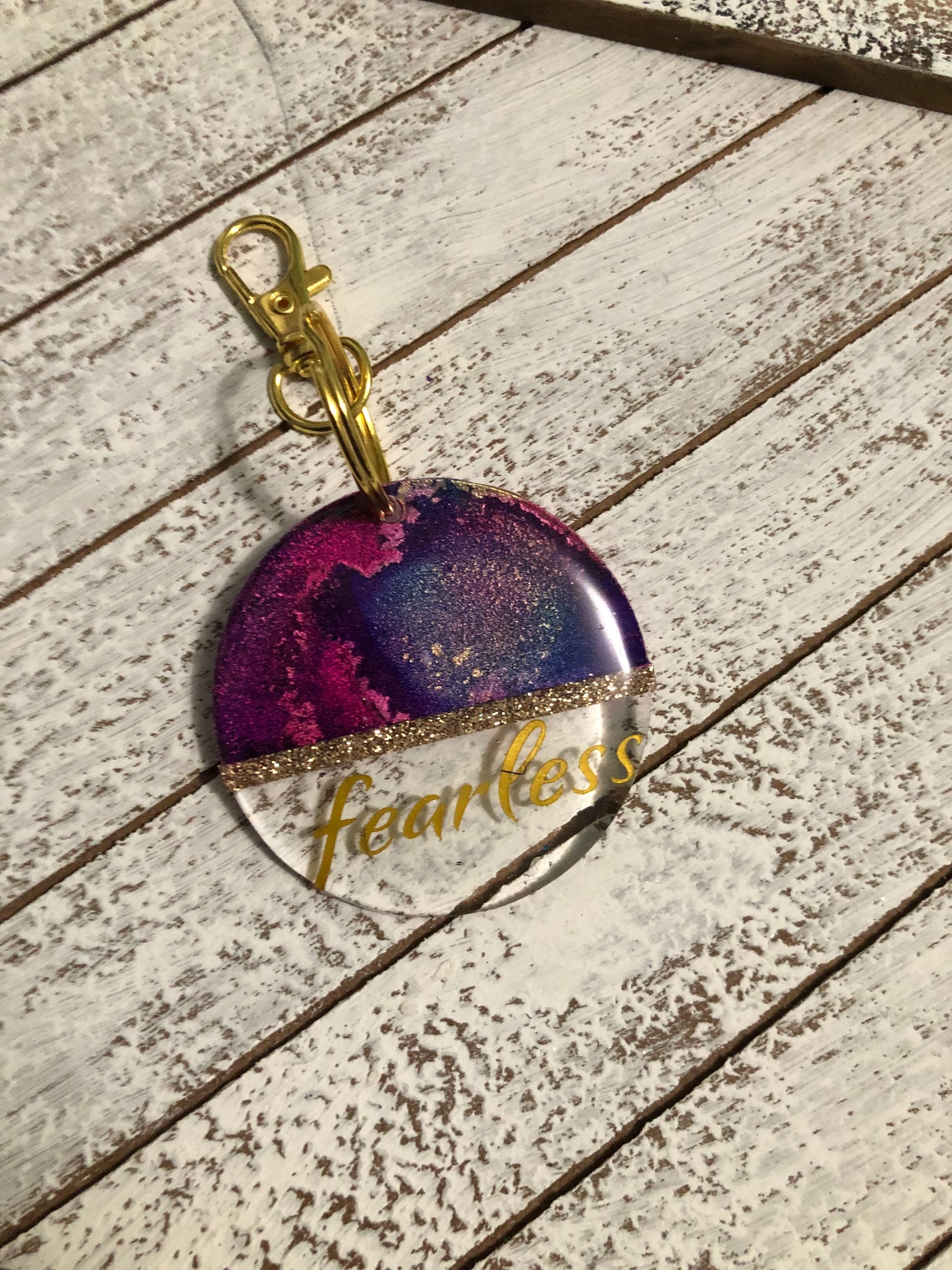 Alcohol Ink Key Chain, Resin Keychain, Epoxy Key Ring