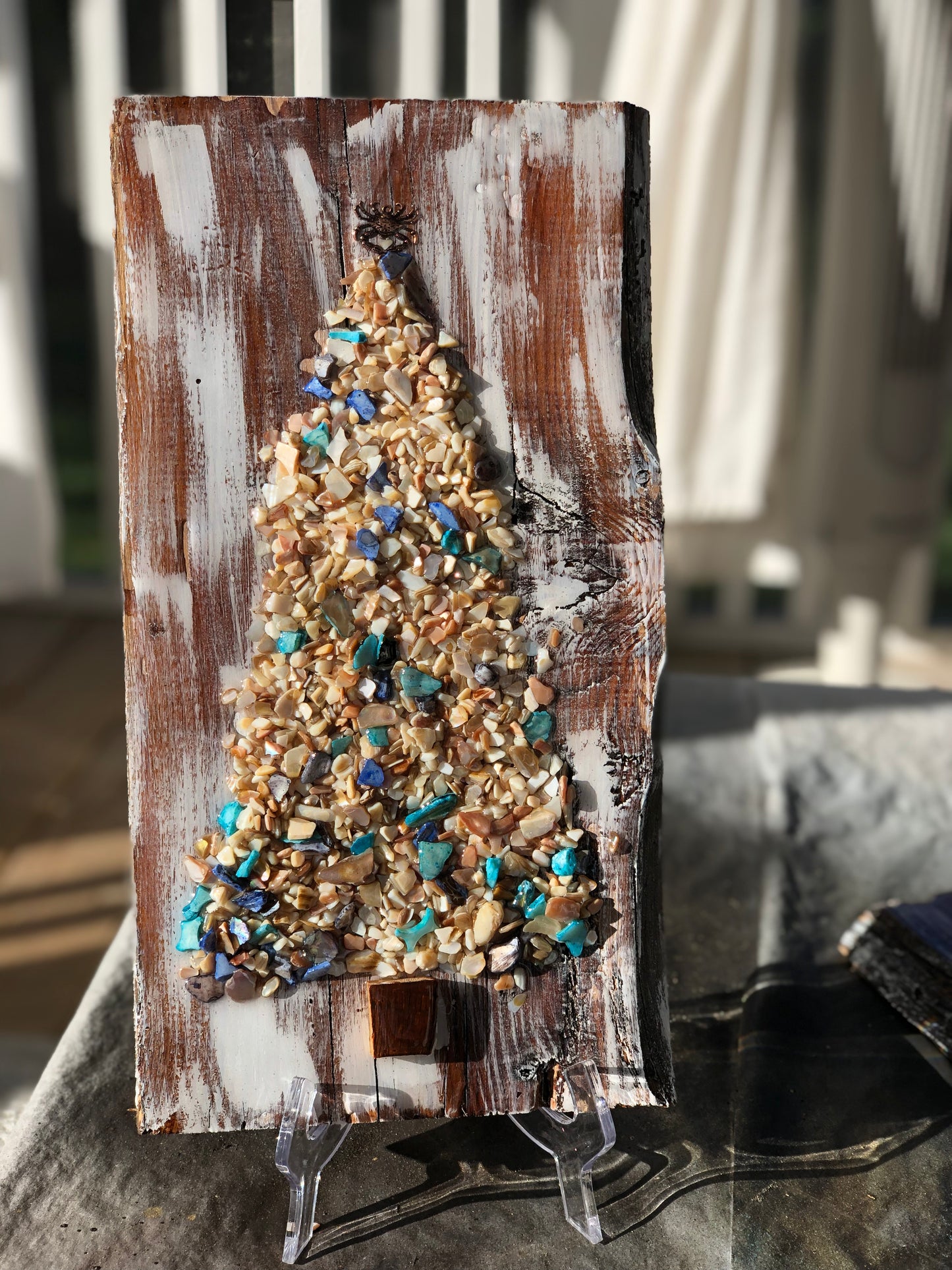 Seashell Tree on Reclaimed Barn Wood