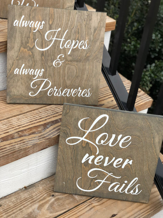 Love is Wedding Signs 12x12 Set of 6