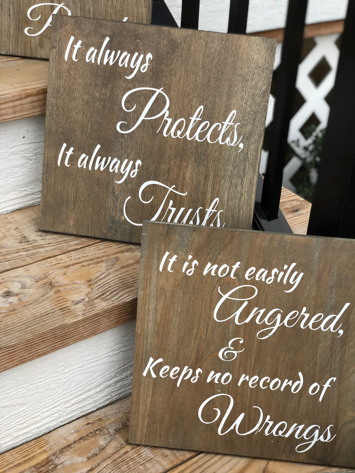 Love is Wedding Signs 12x12 Set of 6