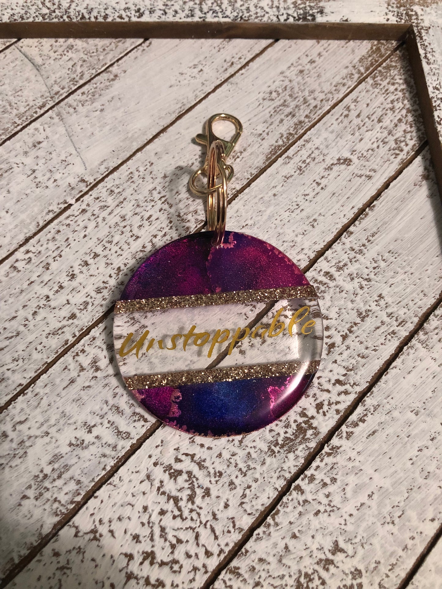 Alcohol Ink Key Chain, Resin Keychain, Epoxy Key Ring