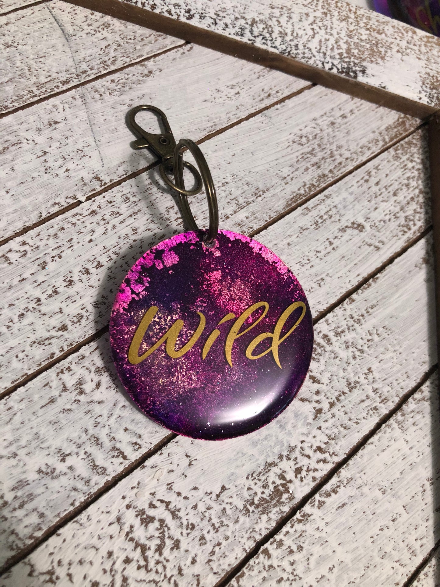 Alcohol Ink Key Chain, Resin Keychain, Epoxy Key Ring